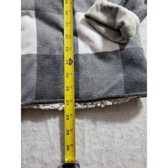 Thread & Supply Womens Buffalo Check Sherpa Lined Open Cardigan Jacket Size M - Picture 10 of 12